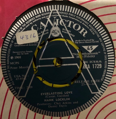 Rare hank locklin everlasting - rare,