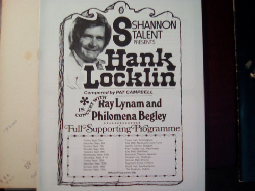 Hank locklin signed programme - hank,